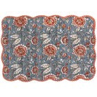 Orange Dahlia Block Print Placemats