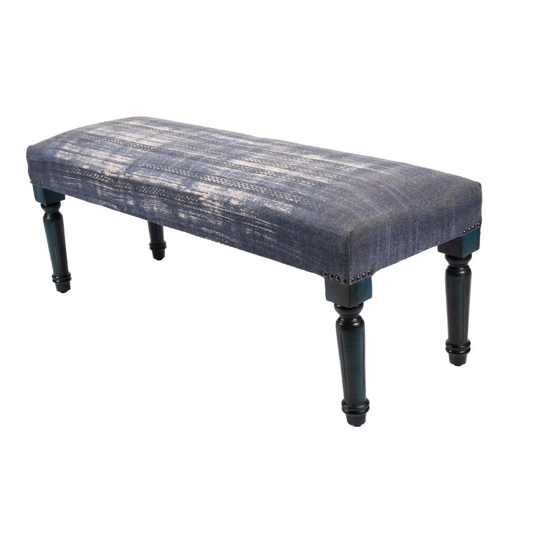 Antique Blue Simple Living Indoor Bench
