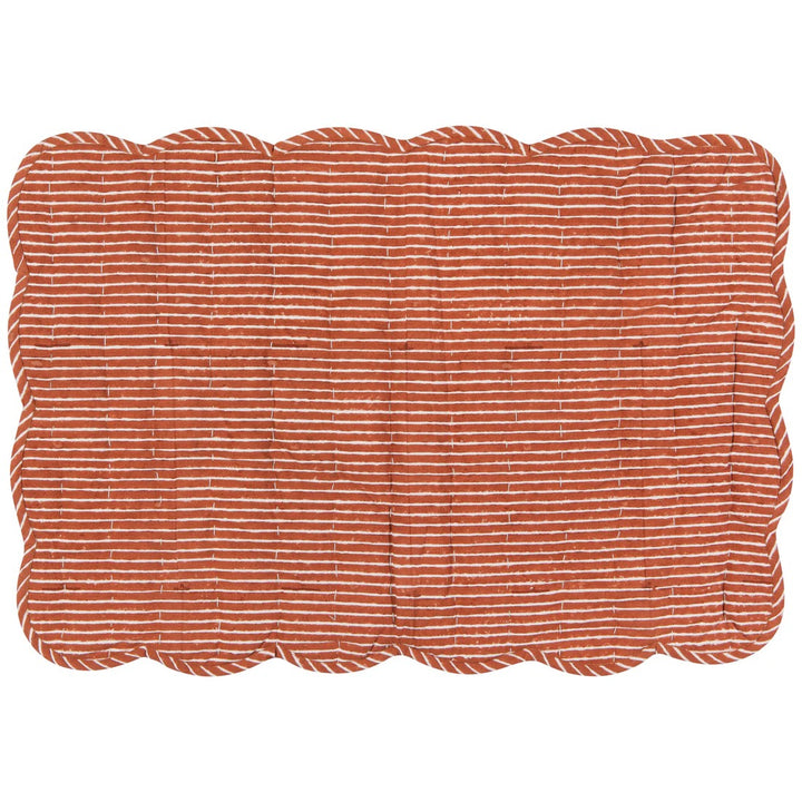 Orange Dahlia Block Print Placemats