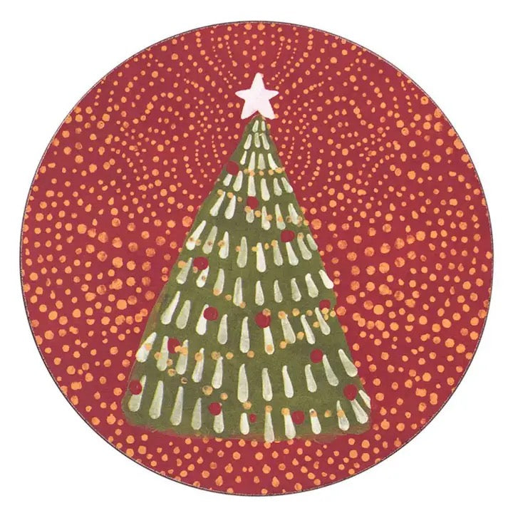 Filigree Trees Round Coasters, Set Of 4