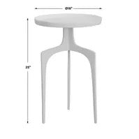 Kenna Accent Table, White