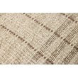 Ivory/Brown Striped Pillow, 18" x 18"