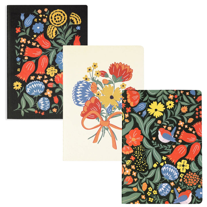 Wanderlust Stitched Notebooks, Set Of 3