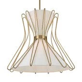 Boomerang 4-Light Brass Pendant