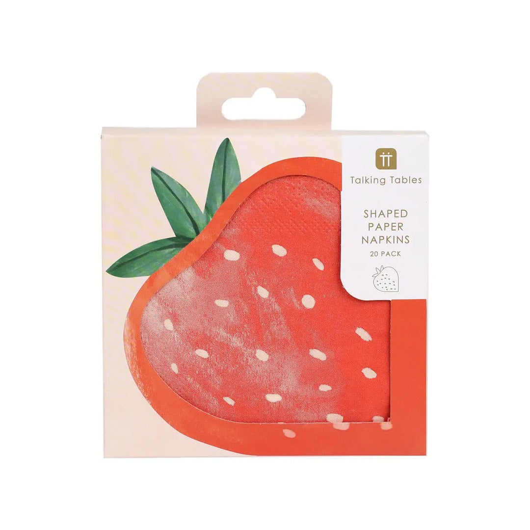 Strawberry Shaped Paper Napkins