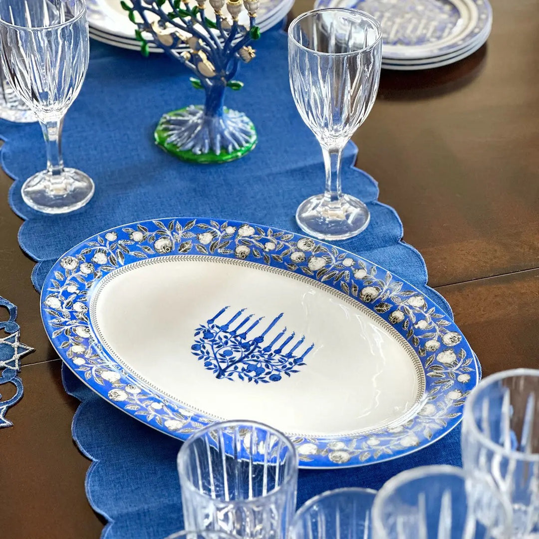 Hanukkah Oval Serving Platter