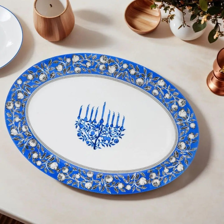 Hanukkah Oval Serving Platter