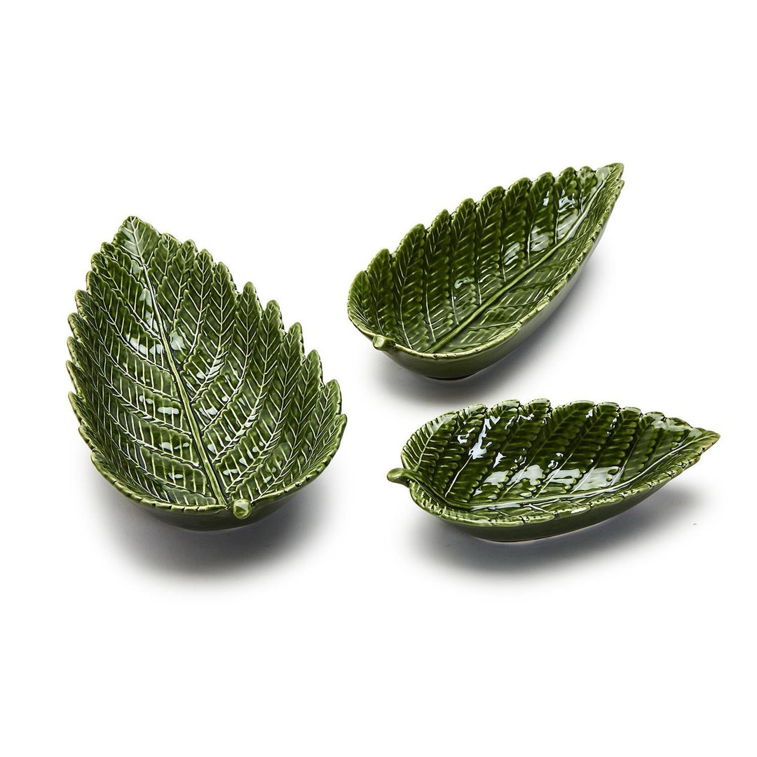 Fern Leaf Ceramic Tid Bit Plates
