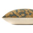 Blue/Gold Gingko Leaf Pillow, 22" x 22"