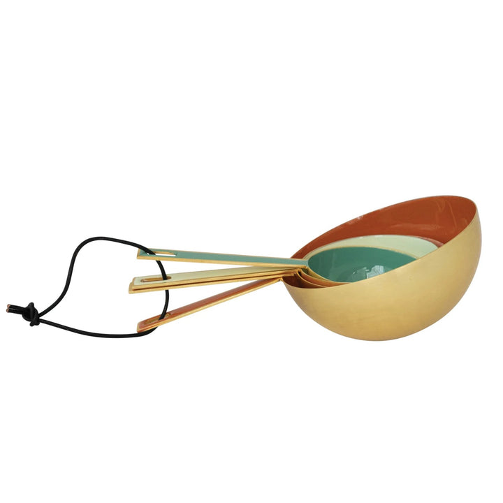 Enameled Multicolor Stainless Steel Measuring Cups, Set Of 4