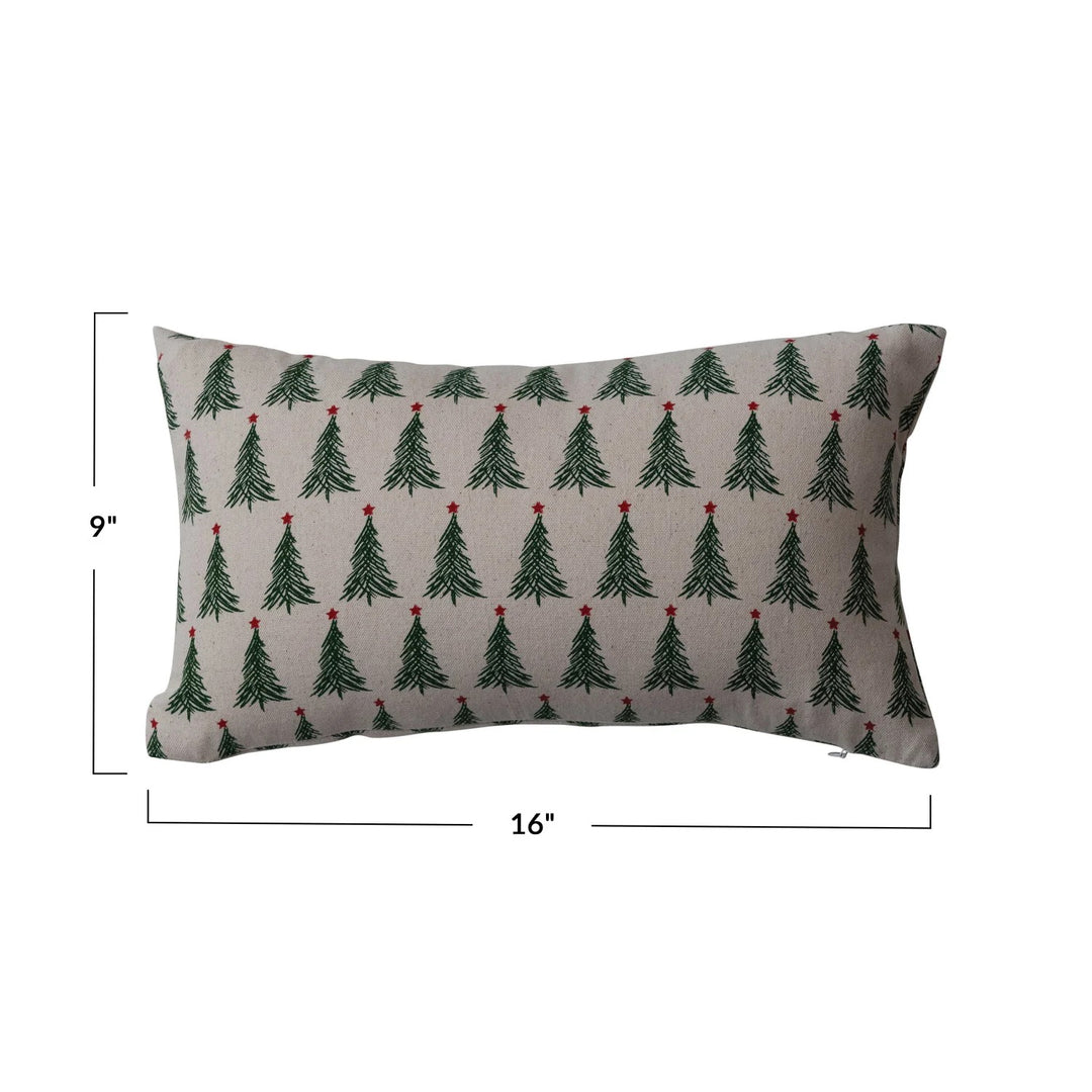 Christmas Tree Cotton Pillow, 9" x 16"