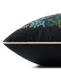 Rifle Paper Co. Black Woodland Pillow, 22" x 22"