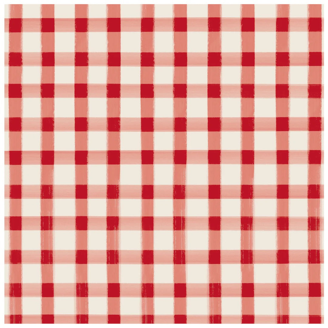Red Painted Check Placemat | Pad Of 20 Sheets