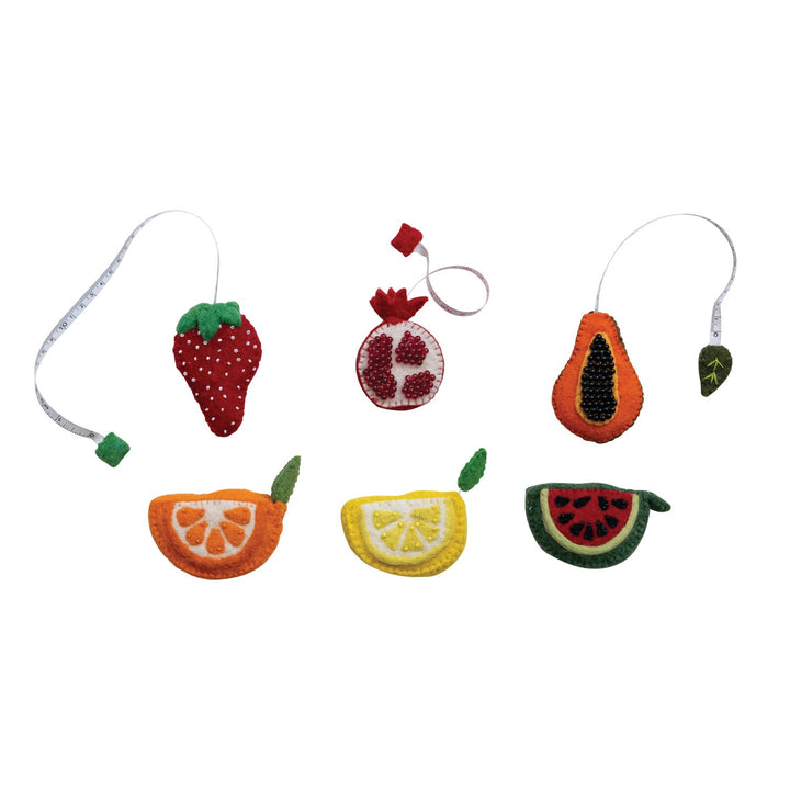 Handmade Embroidered Fruit Felt Tape Measure