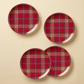 Holiday Red Tartan Accent Plate