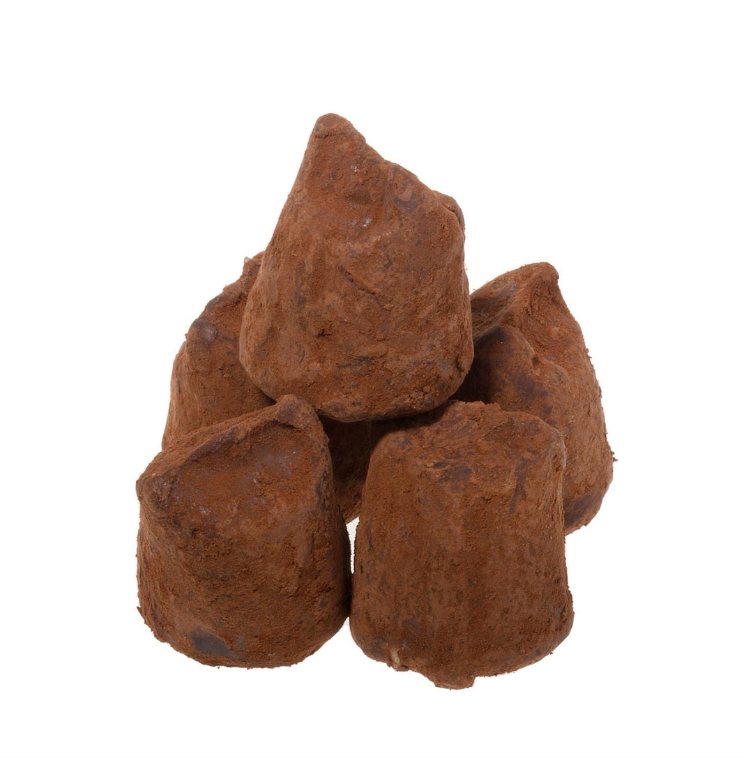 Cocoa Dusted Salted Toffee Truffles