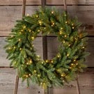 Douglas Fir Prelit Wreath, 24"