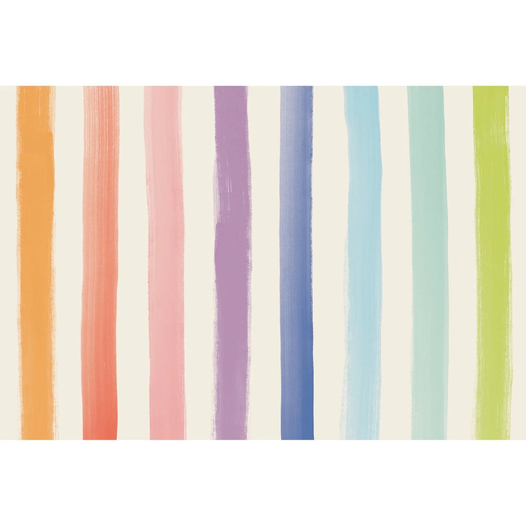 Sorbet Painted Stripe Placemat | Pad Of 18 Sheets