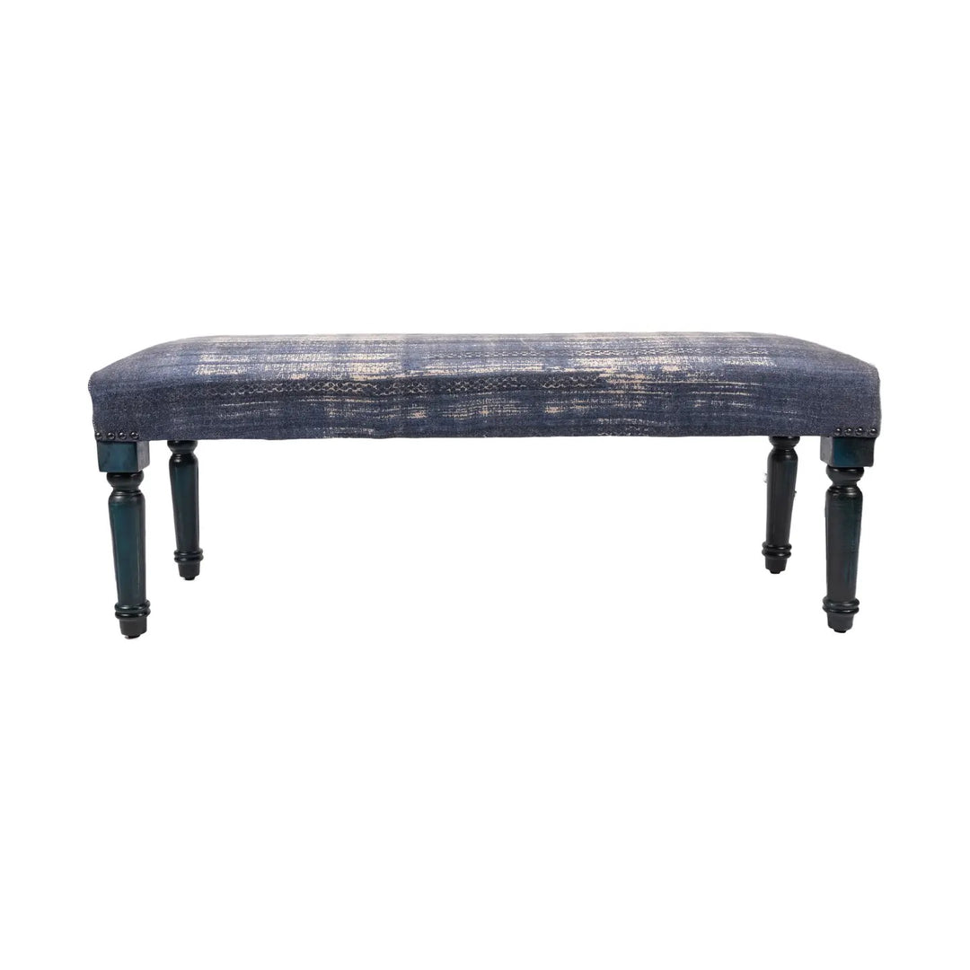 Antique Blue Simple Living Indoor Bench
