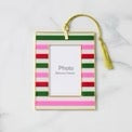 Stripe Be Jolly Frame Ornament