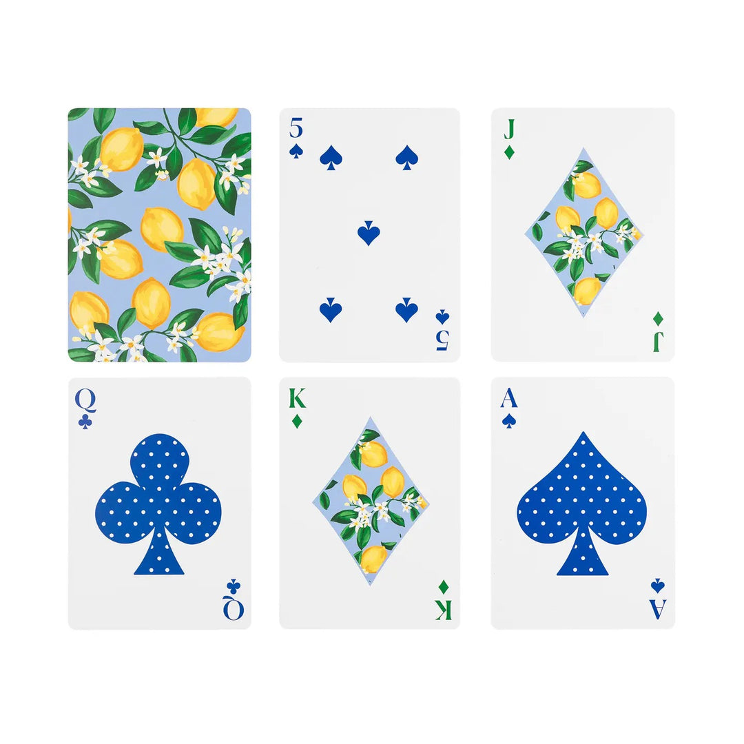 Waterproof Lemon Print Playing Cards