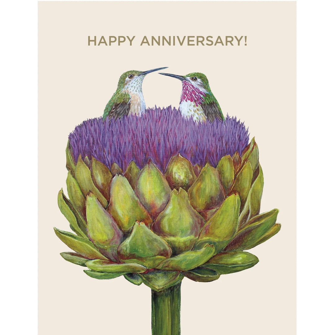 Hummingbirds Foil Greeting Card