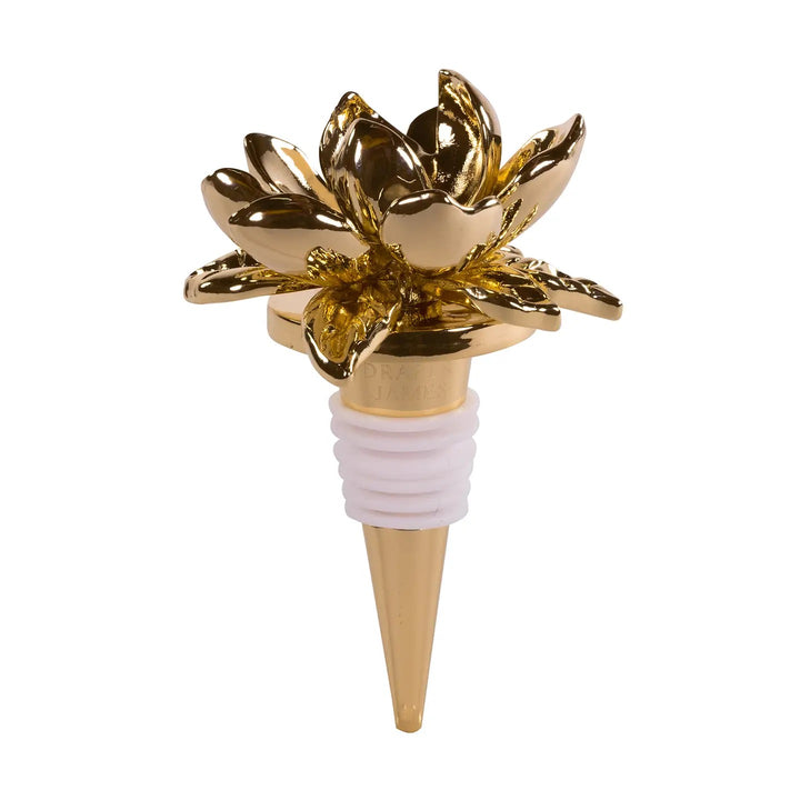Gold Magnolia Bottle Stopper