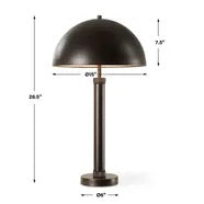 Oil Rubbed Bronze Library Table Lamp