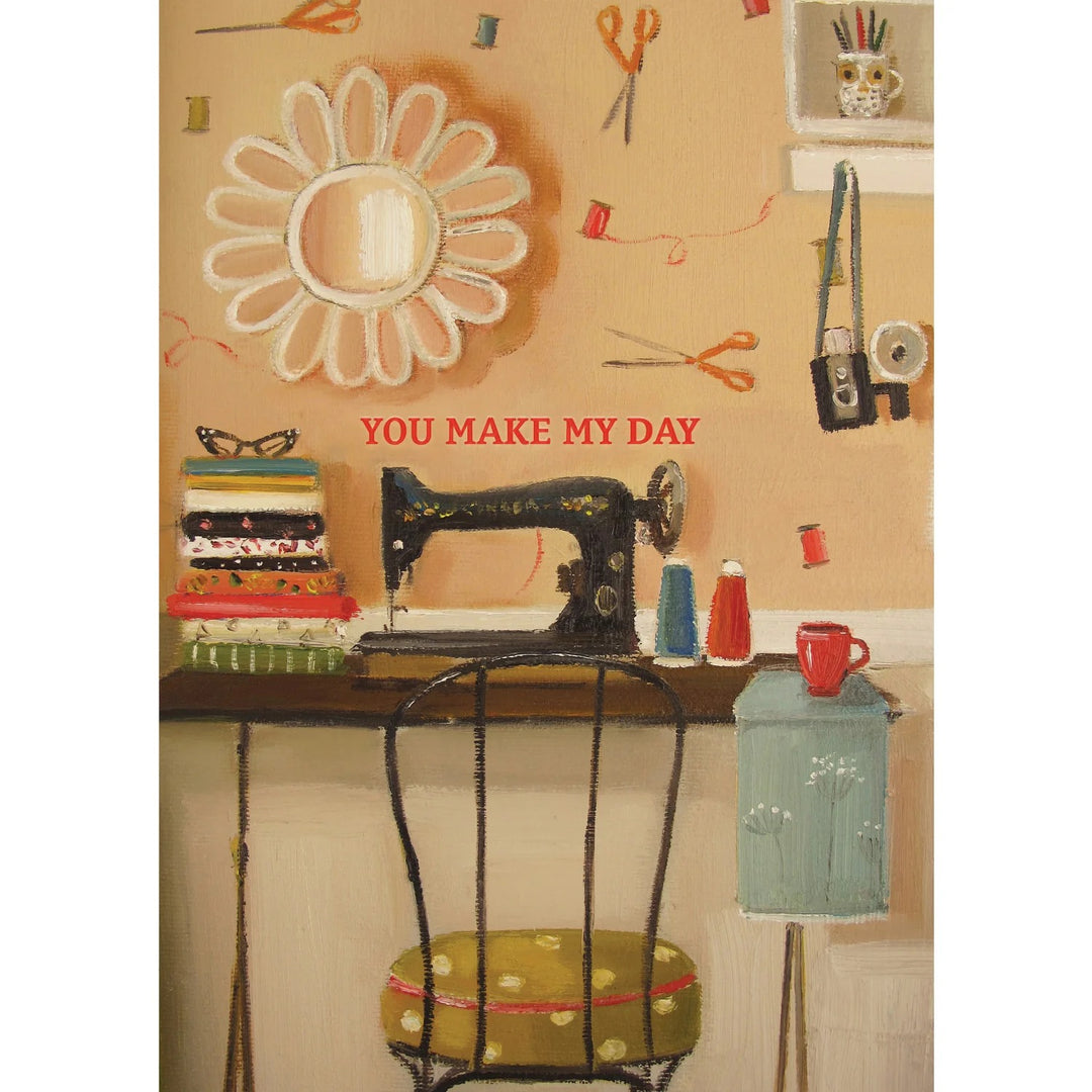 Sewing Machine Foil Greeting Card
