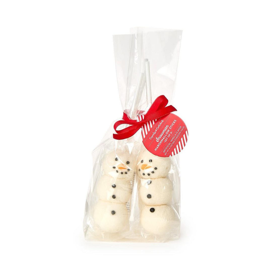 Snowman Marshmallow Sticks, Set Of 4