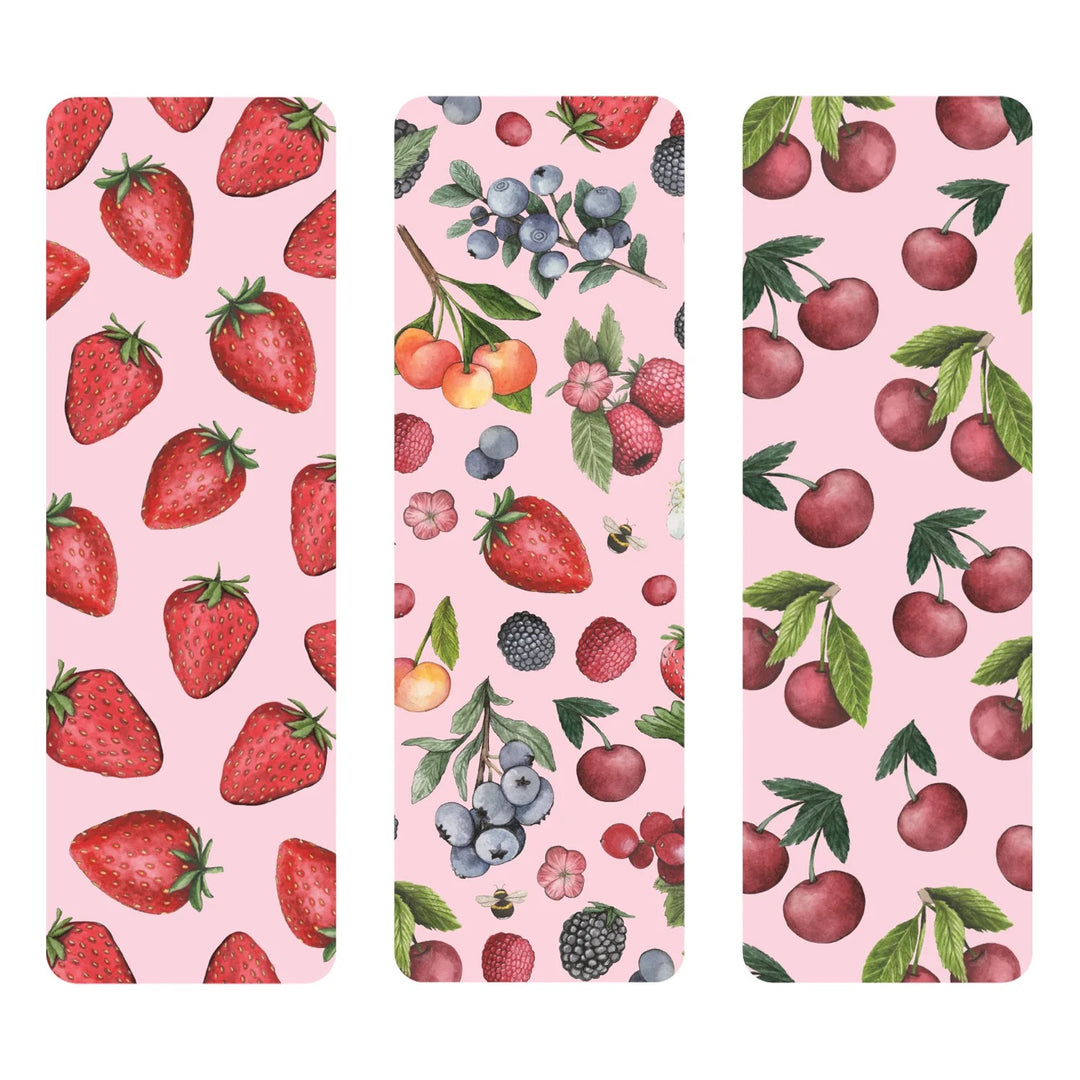Berries & Cherries Bookmarks, Set Of 3