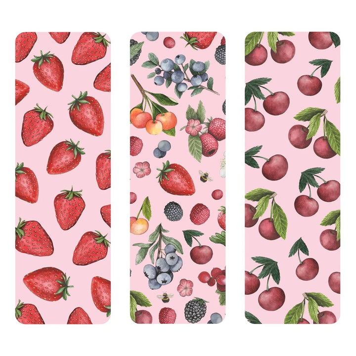 Berries & Cherries Bookmarks, Set Of 3