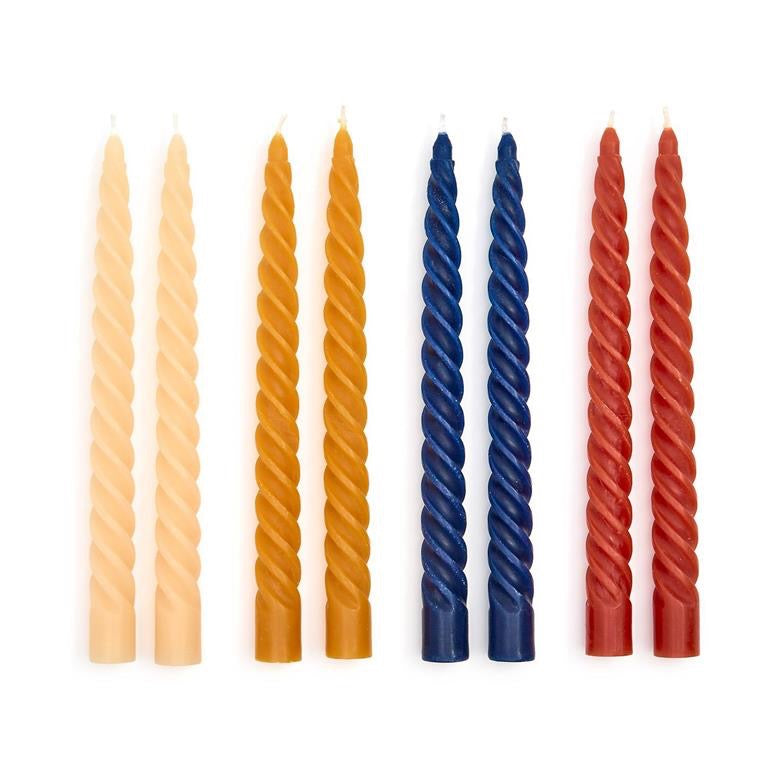 Twist Taper Candles, Set Of 2