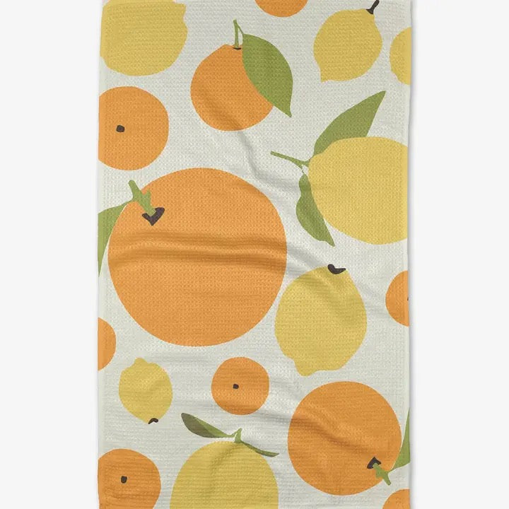 Sunny Lemons & Oranges Tea Towel