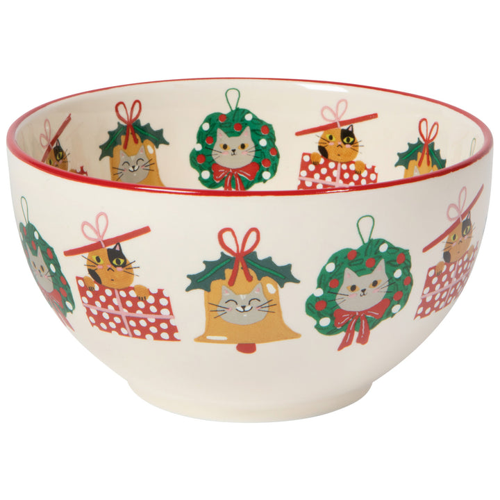 Bauble Cats Christmas Bowl, 4"