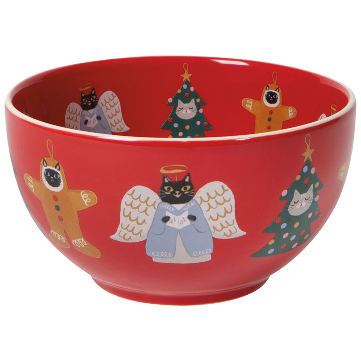 Bauble Cats Christmas Bowl, 4"