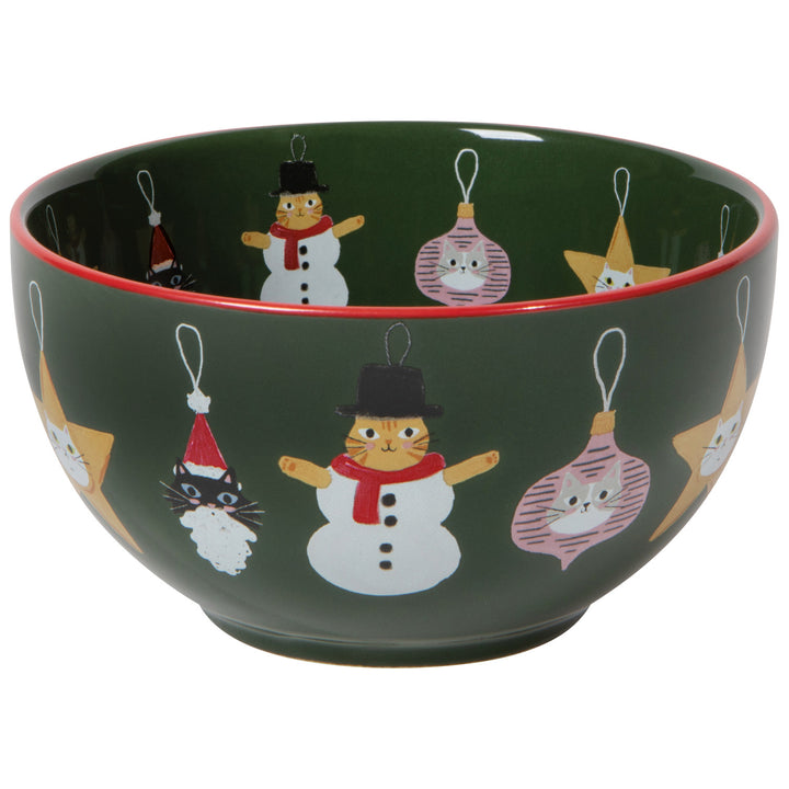 Bauble Cats Christmas Bowl, 4"