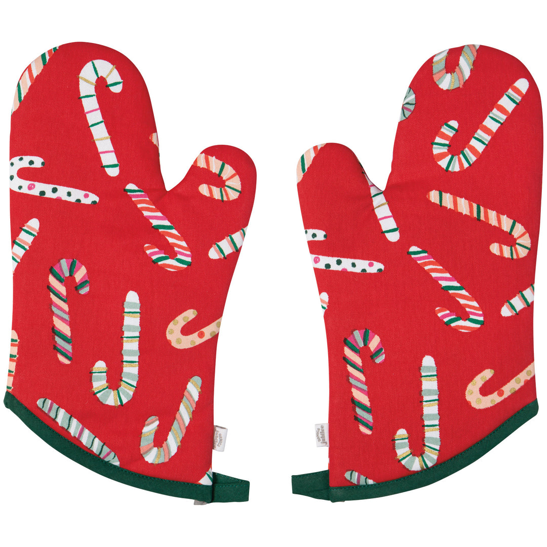 Merry Mints Christmas Oven Mitts, Set Of 2