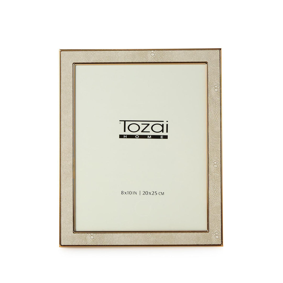 Astor Cream Shagreen Photo Frame, 8" x 10"