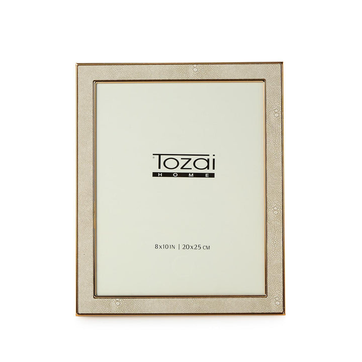 Astor Cream Shagreen Photo Frame, 8" x 10"