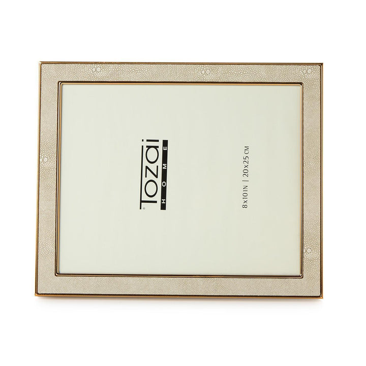 Astor Cream Shagreen Photo Frame, 8" x 10"