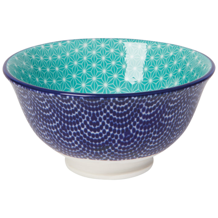 Blue Waves Stamped Bowl, 6"