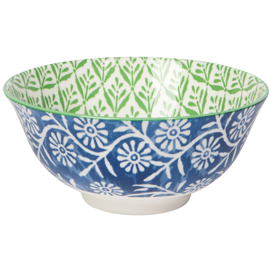 Green Leaf Stamped Bowl, 6"