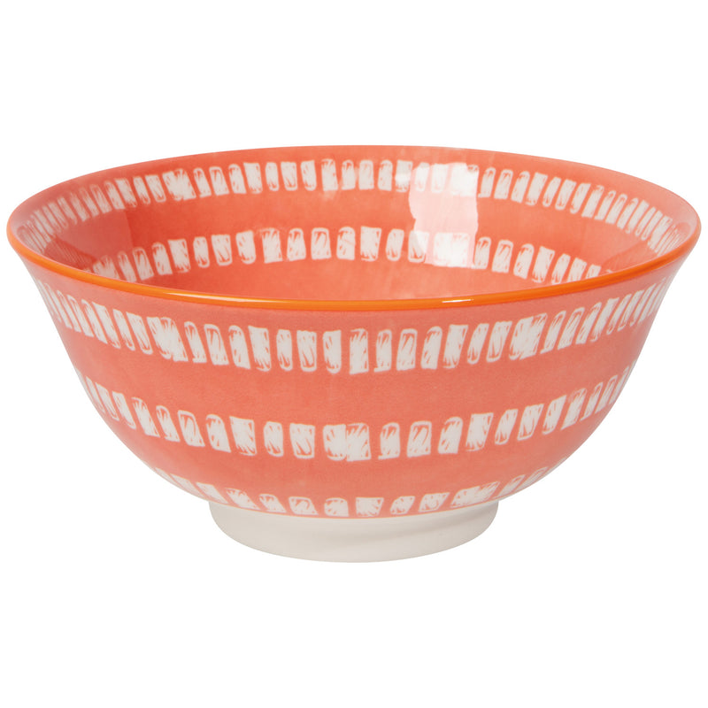 Coral Monochrome Stamped Bowl, 6"