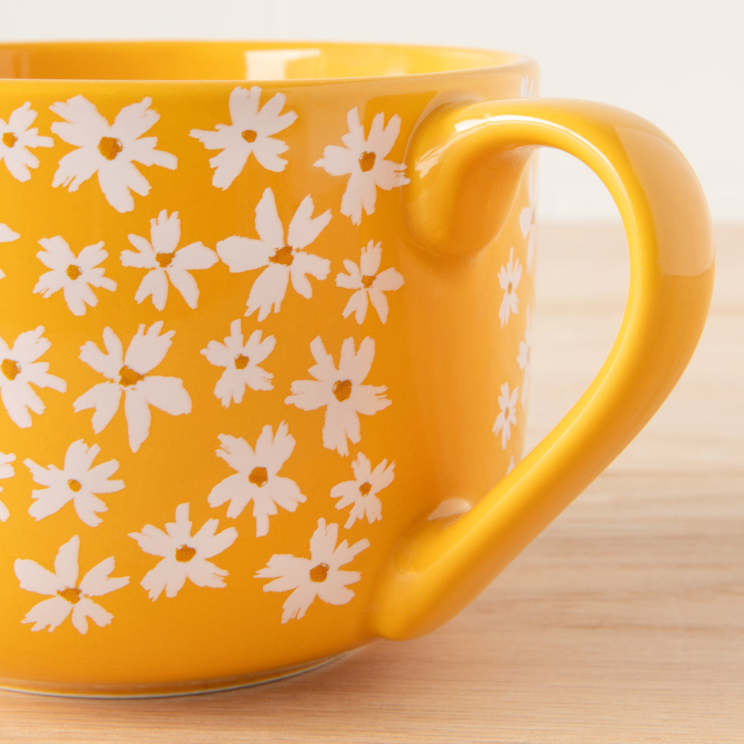 Full Bloom Stamped Latte Mug