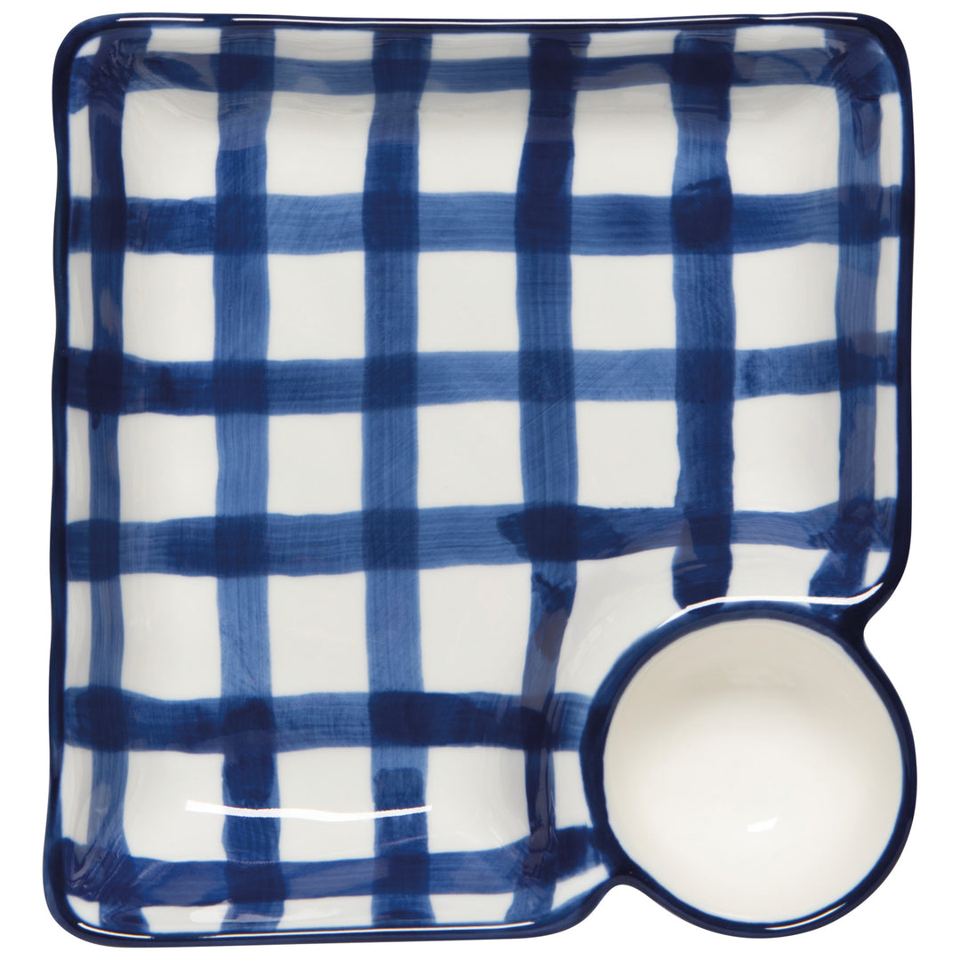 Grid Dip N' Dish Plate