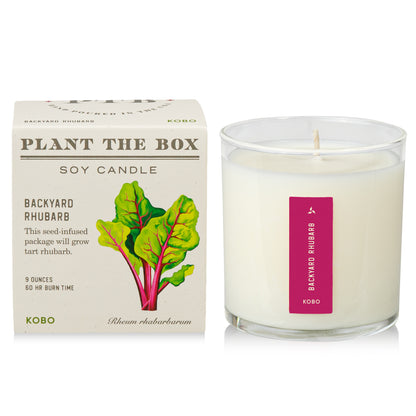 Backyard Rhubarb Plant the Box Candle, 9 Oz