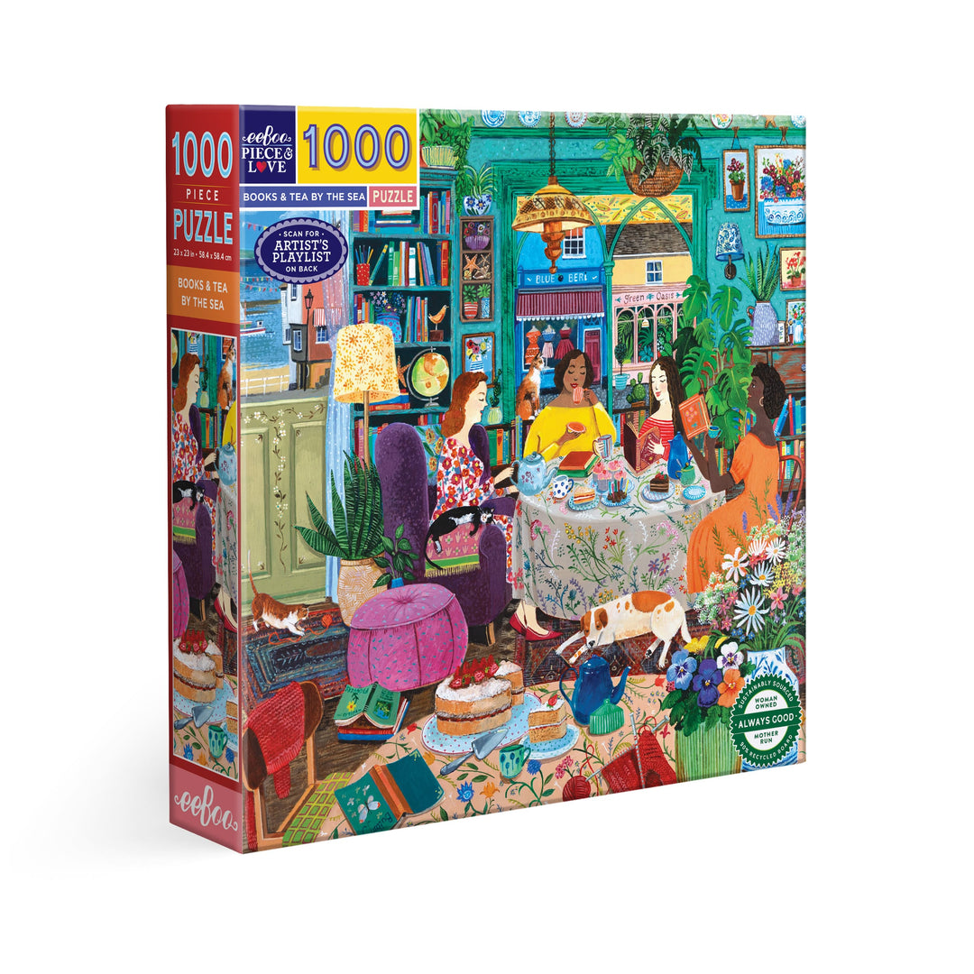 Books & Tea By The Sea Puzzle, 1000 Piece