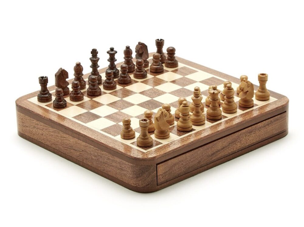 Magnetic Chess Set With Hand-Crafted Wooden Box