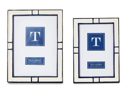 Navy and Cream Picture Frame